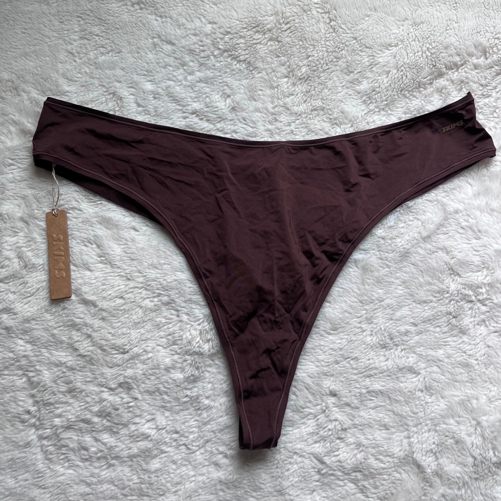 Skims Fits Everybody Thong Cocoa Brown PN-THG-2867 Women's Plus Size 4X NEW